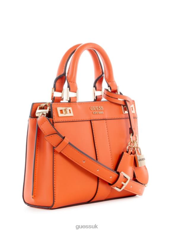 GUESS Women Katey Mini Satchel Orange Bags V28V63298