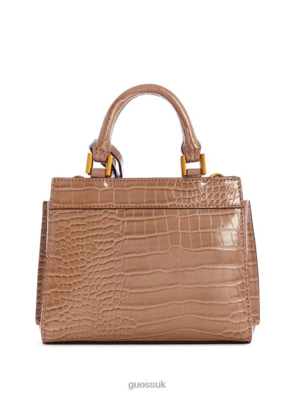 GUESS Women Katie Mini Croc Satchel Lily Green Bags V28V63285