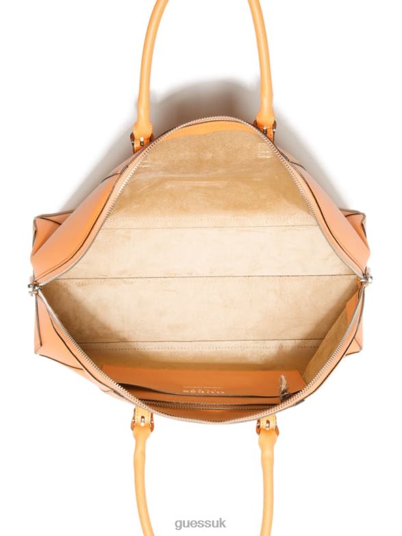 GUESS Women Lady Luxe Dome Satchel Orange Bags V28V63282