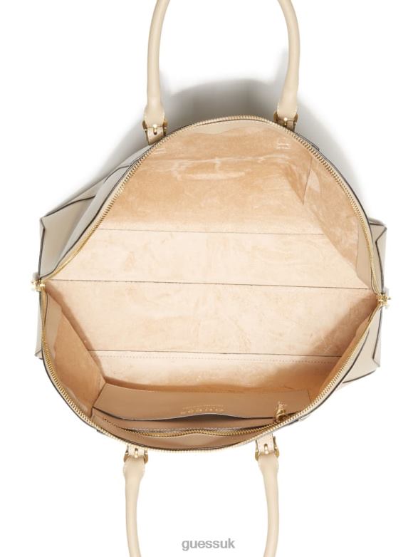 GUESS Women Lady Luxe Dome Satchel Taupe Bags V28V63267