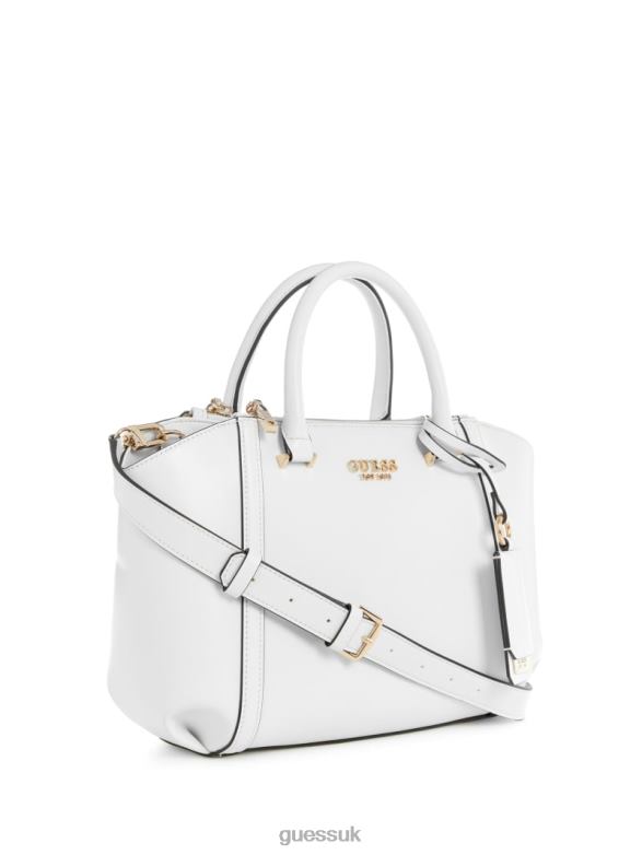 GUESS Women Leie Status Satchel White Multi Bags V28V62815