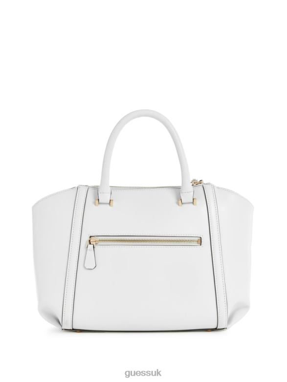 GUESS Women Leie Status Satchel White Multi Bags V28V62815