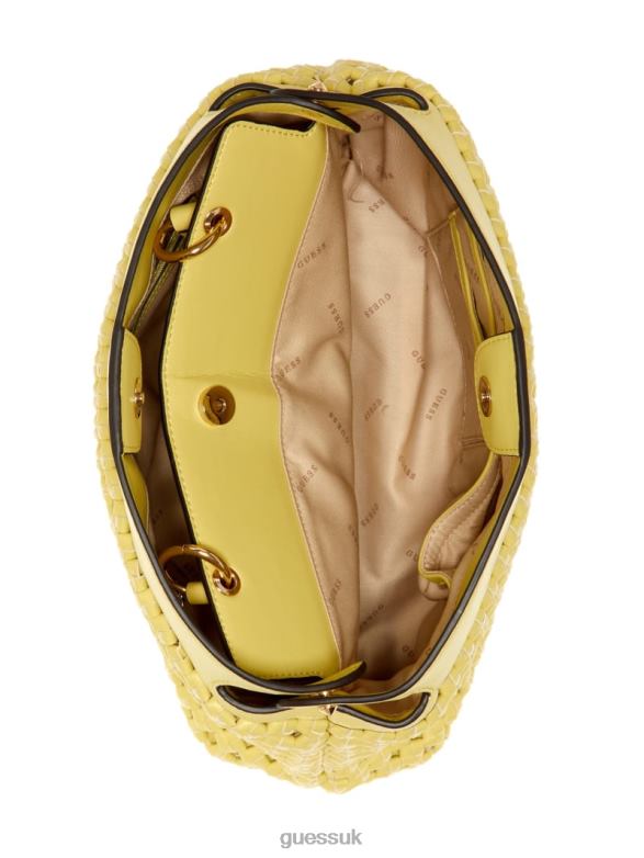 GUESS Women Sicilia Satchel Light Gold Bags V28V62971