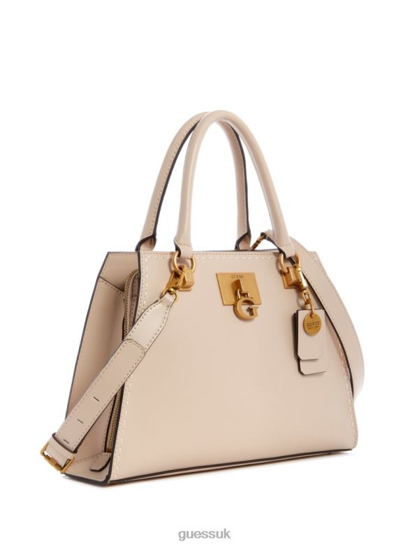 GUESS Women Stephi Girlfriend Satchel Beige Bags V28V63279