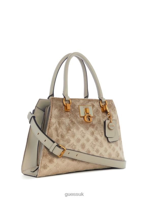 GUESS Women Stephi Girlfriend Satchel Chalk Bags V28V63254