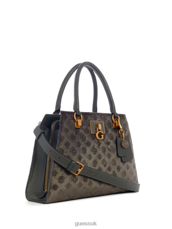 GUESS Women Stephi Girlfriend Satchel Honey Dew Bags V28V63205