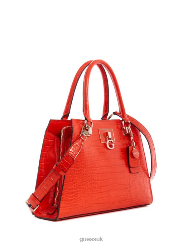 GUESS Women Stephi Girlfriend Satchel Sepia Brown Bags V28V63322