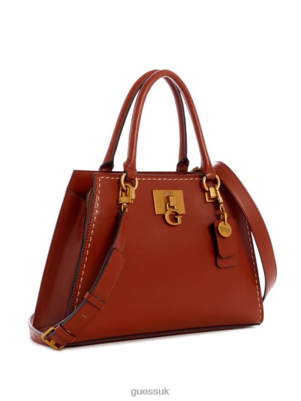 GUESS Women Stephi Girlfriend Satchel Whiskey Bags V28V63295