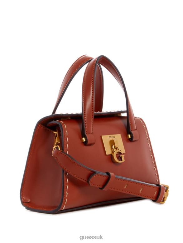 GUESS Women Stephi Mini Satchel Whiskey Bags V28V63302