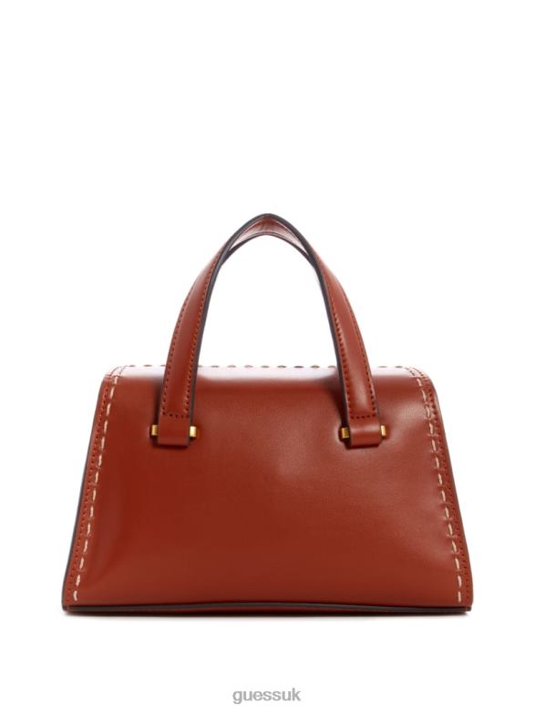 GUESS Women Stephi Mini Satchel Whiskey Bags V28V63302