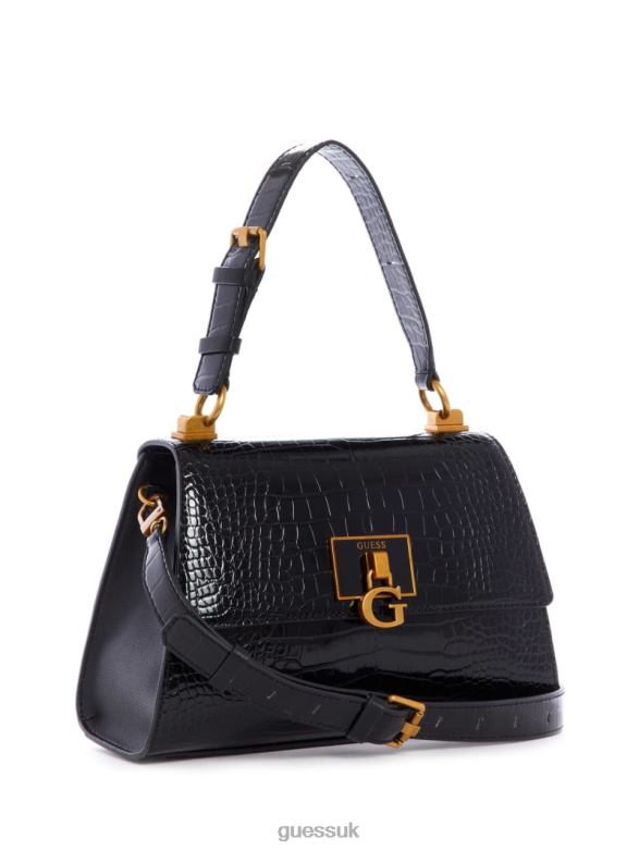 GUESS Women Stephi Top-Handle Flap Bag Black Bags V28V63292