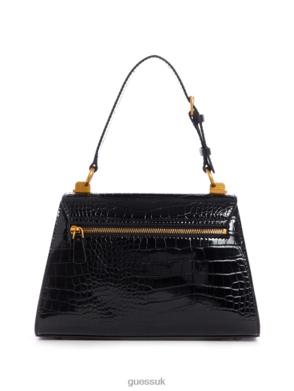 GUESS Women Stephi Top-Handle Flap Bag Black Bags V28V63292