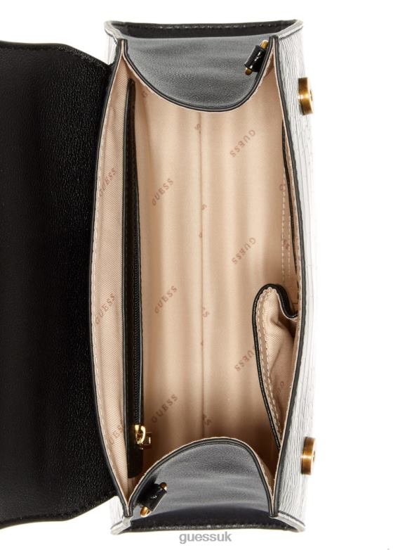 GUESS Women Stephi Top-Handle Flap Bag Black Bags V28V63292