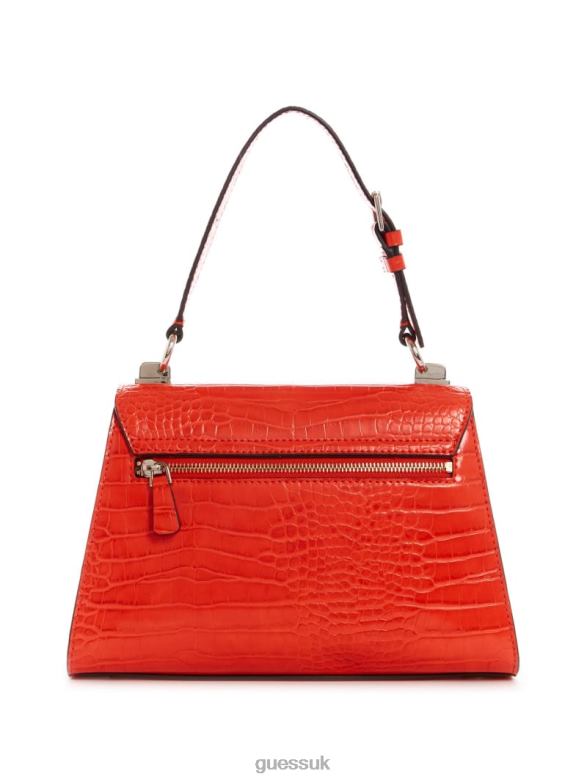 GUESS Women Stephi Top-Handle Flap Bag Sepia Brown Bags V28V63310
