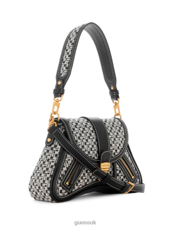 GUESS Women Belle Vintage Fold-Over Shoulder Bag Blossom Bags V28V62846