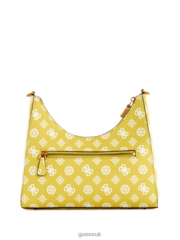 GUESS Women Centre Stage Hobo Citrine Logo Bags V28V62990