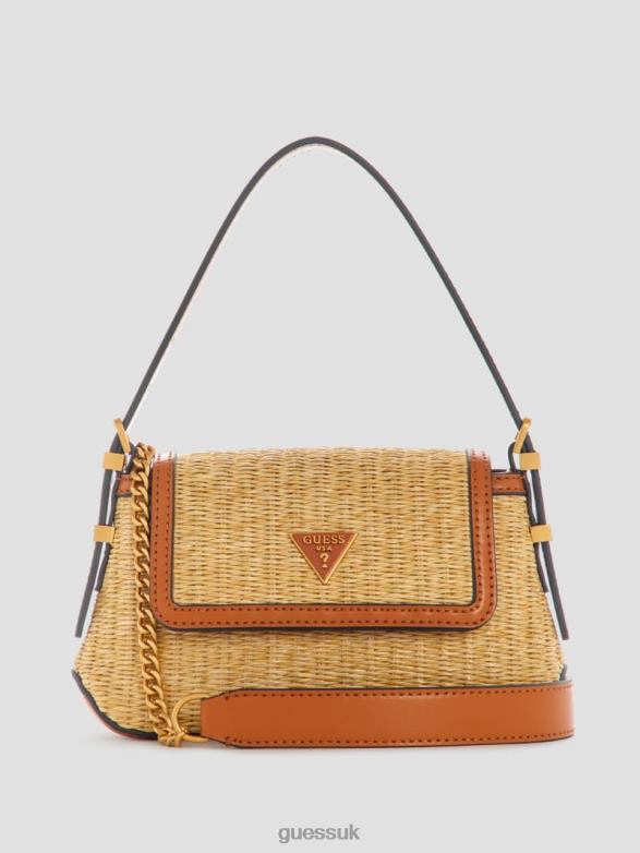 GUESS Women Desideria Straw Mini Shoulder Bag Bleu/Nautic Wah Bags V28V63065