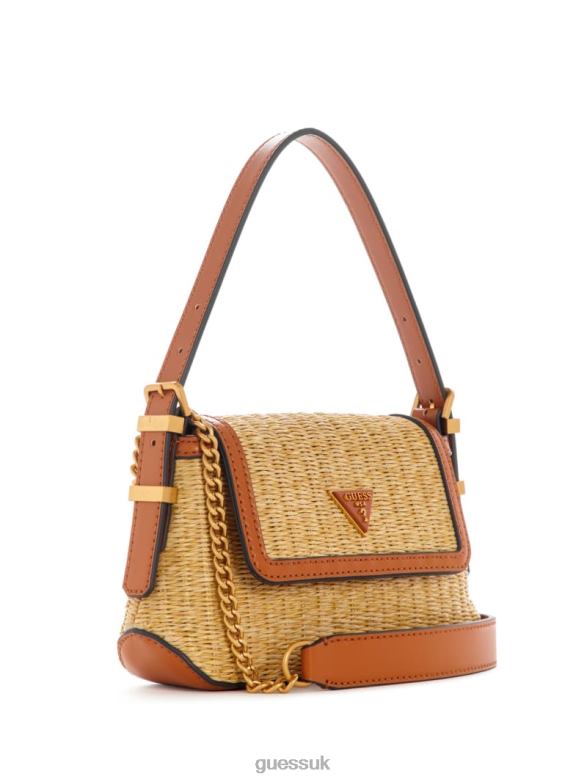 GUESS Women Desideria Straw Mini Shoulder Bag Bleu/Nautic Wah Bags V28V63065