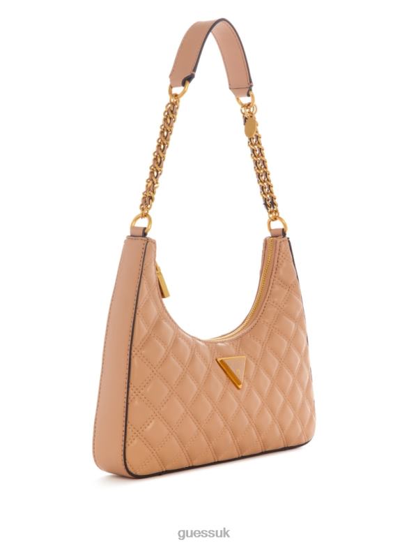 GUESS Women Giully Top-Zip Shoulder Bag Beige Overflow Bags V28V63005
