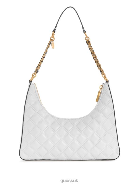 GUESS Women Giully Top-Zip Shoulder Bag White Multi Bags V28V63000