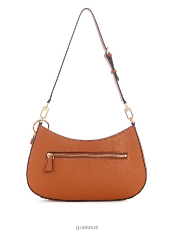GUESS Women Noelle Shoulder Bag Light Cognac Bags V28V63051