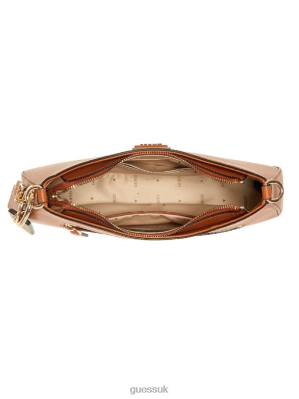 GUESS Women Noelle Shoulder Bag Light Cognac Bags V28V63051