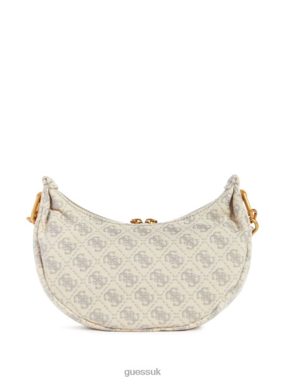 GUESS Women Shemara Mini Hobo Bag Dove Logo Bags V28V63047
