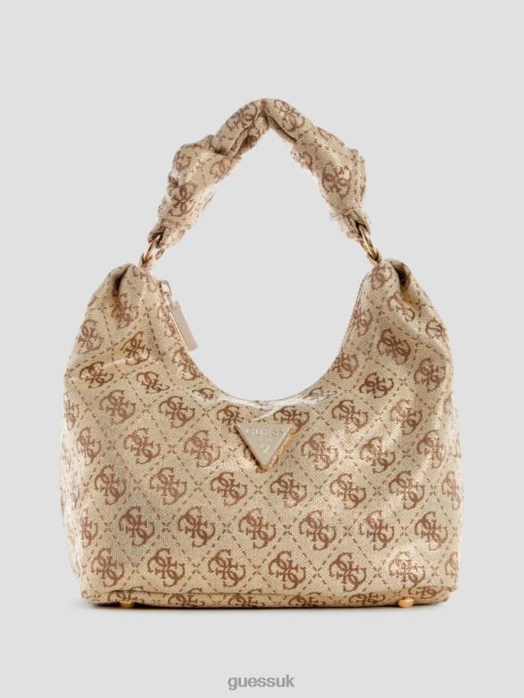 GUESS Women Velina Quattro G Hobo Bag Bleu/Glacial Wash Bags V28V63012