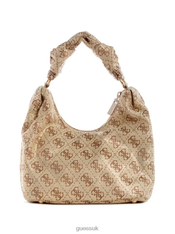 GUESS Women Velina Quattro G Hobo Bag Bleu/Glacial Wash Bags V28V63012