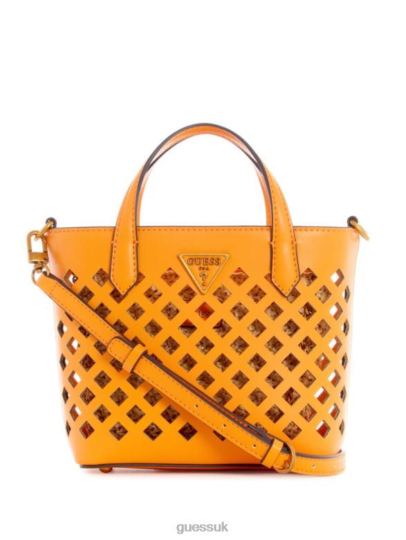 GUESS Women Aqua Mini Tote Medium Orange Bags V28V63116
