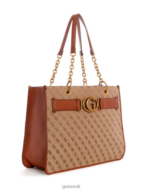 GUESS Women Aviana Tote Latte/Cognac Bags V28V63090