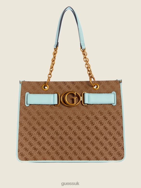 GUESS Women Aviana Tote Latte/Surf Bags V28V63114