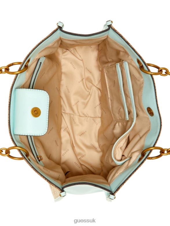 GUESS Women Aviana Tote Latte/Surf Bags V28V63114
