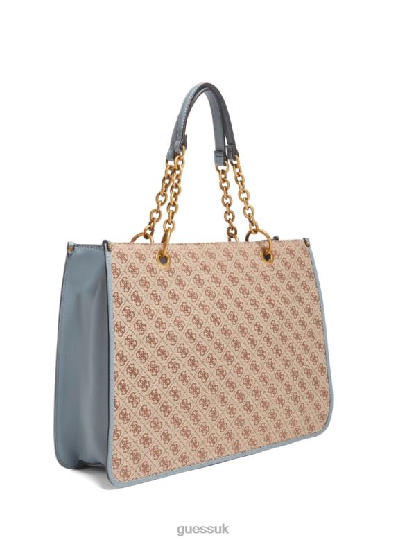 GUESS Women Aviana Tote Light Blue Bags V28V63102
