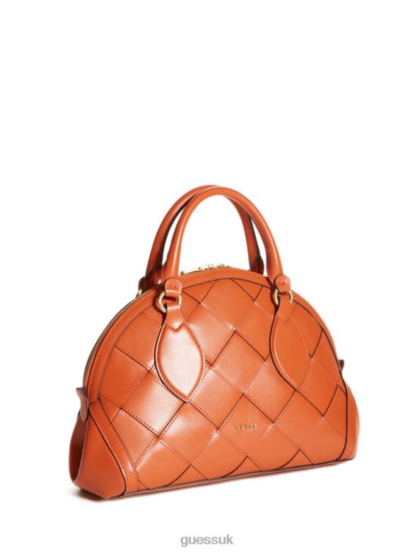GUESS Women Giorgia Leather Dome Orange Bags V28V63087