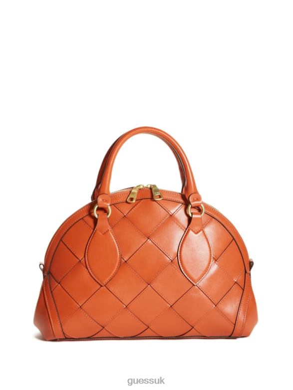 GUESS Women Giorgia Leather Dome Orange Bags V28V63087