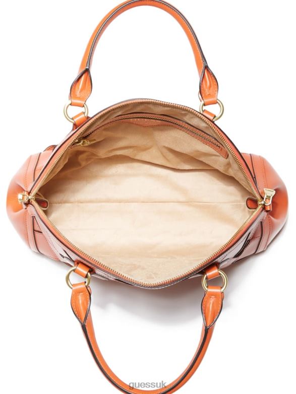 GUESS Women Giorgia Leather Dome Orange Bags V28V63087