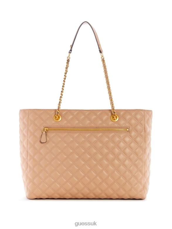 GUESS Women Giully Quilted Tote Bag Beige Overflow Bags V28V63101