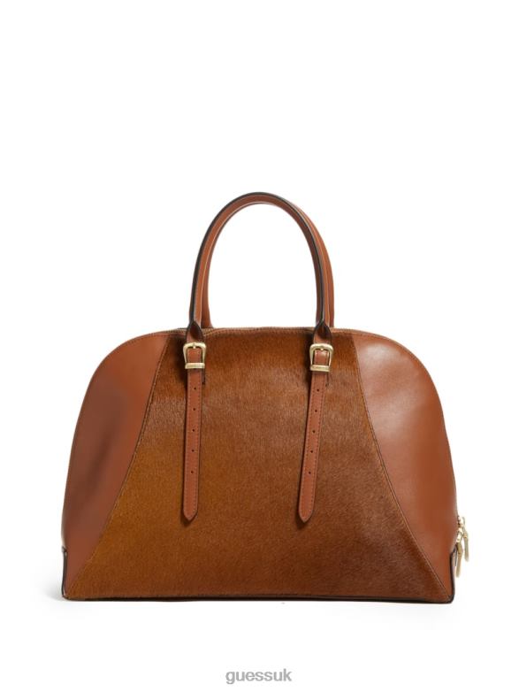 GUESS Women Lady Luxe Leather Dome Brown Bags V28V63086