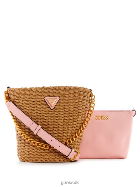 GUESS Women Lilica Bucket Bag Medium Orange Bags V28V63108