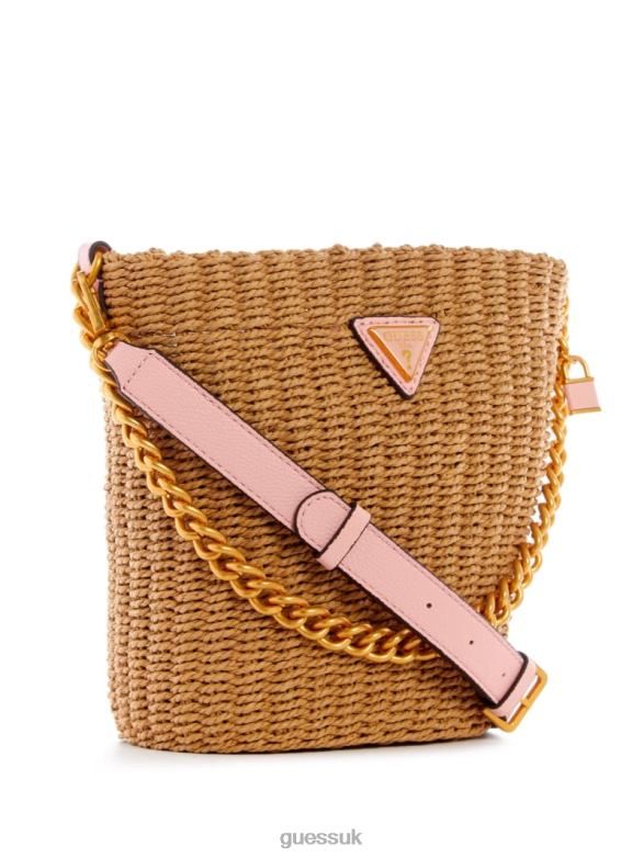 GUESS Women Lilica Bucket Bag Medium Orange Bags V28V63108