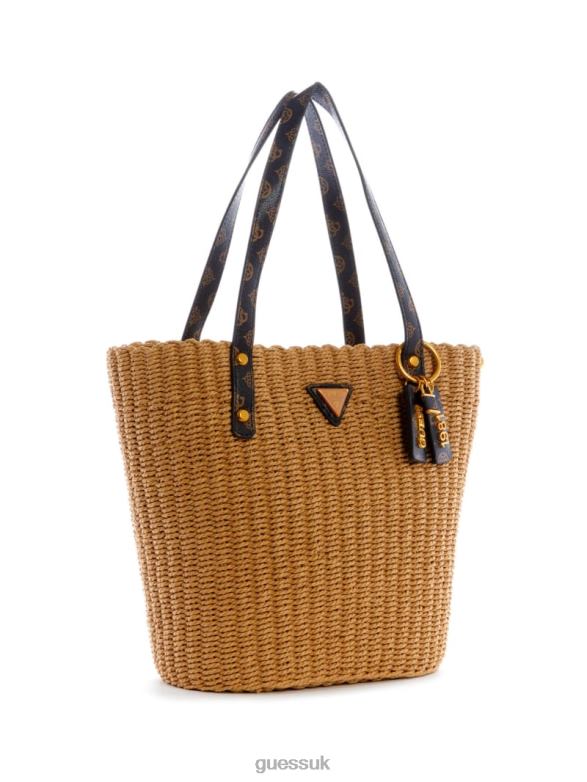 GUESS Women Lilica Shopper Tote Brown Multi Bags V28V63104