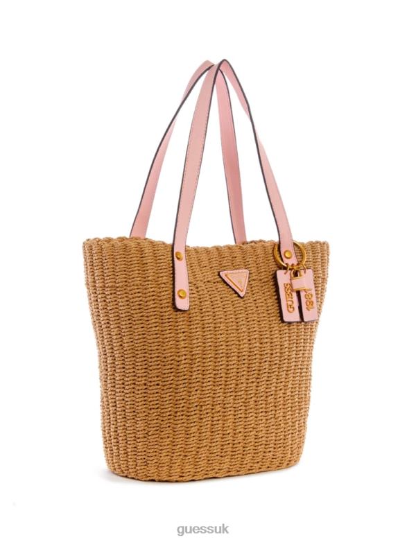 GUESS Women Lilica Shopper Tote Medium Orange Bags V28V63112