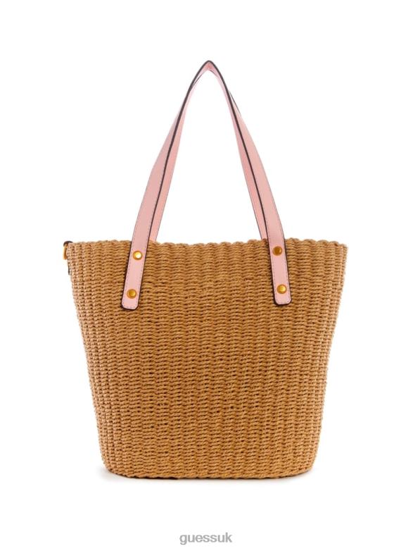 GUESS Women Lilica Shopper Tote Medium Orange Bags V28V63112