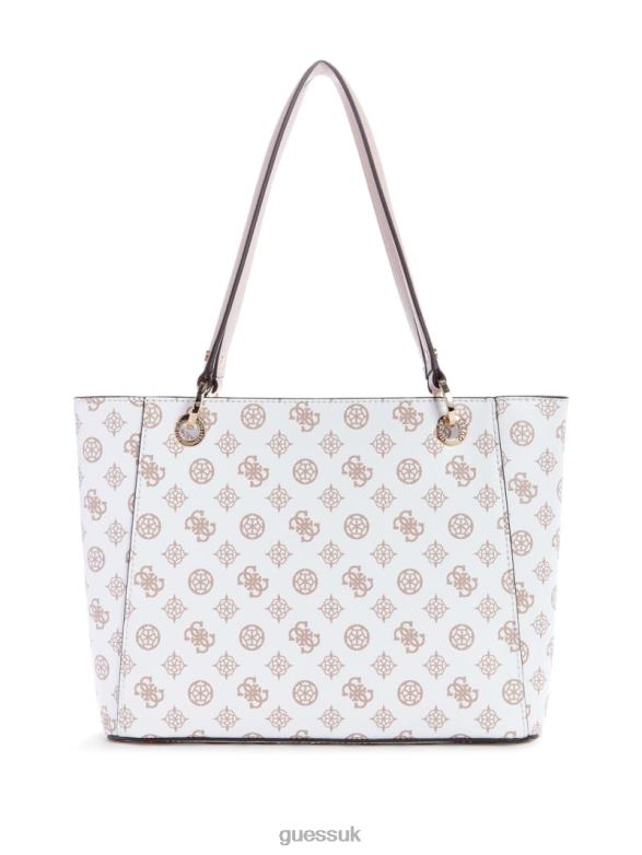 GUESS Women Noelle Peony Logo Small Noel Tote Willow Bags V28V63071