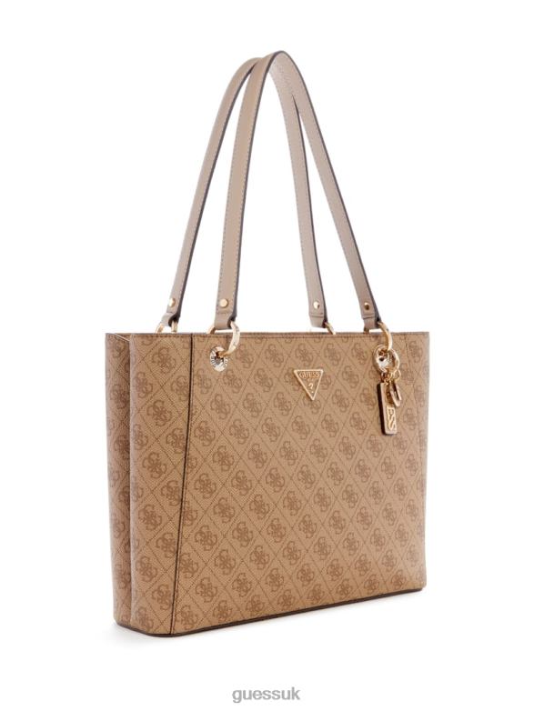 GUESS Women Noelle Quattro G Noel Tote Latte Logo Bags V28V63232