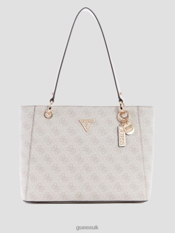 GUESS Women Noelle Quattro G Small Noel Tote Dove Logo Bags V28V63072