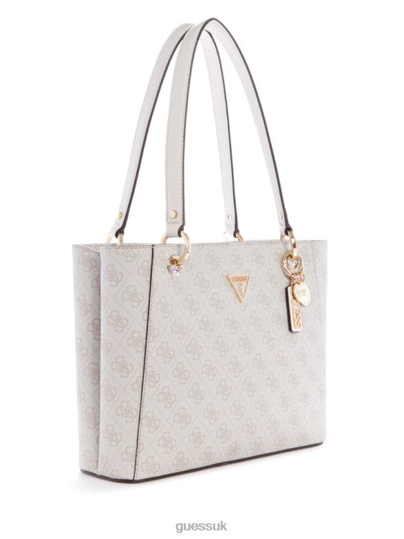 GUESS Women Noelle Quattro G Small Noel Tote Dove Logo Bags V28V63072