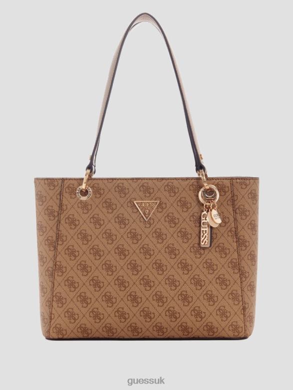 GUESS Women Noelle Quattro G Small Noel Tote Latte Logo Bags V28V63074