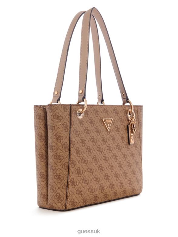 GUESS Women Noelle Quattro G Small Noel Tote Latte Logo Bags V28V63074